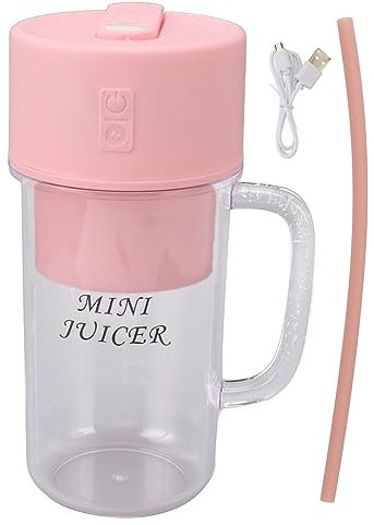 Haofy Portable Blender, Personal Blender USB Rechargeable Blender Cordless Juicer Cup for Home Kitchen Office Travel (Pink)