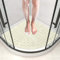 Tapis de Douche Antidérapant 70x70cm: Grand Tapis de Bain Antiderapant d'angle, Souple TPE Tapis Antidérapant Douche avec Ventouses et Trous de Vidange, Lavable en Machine (Beige, 70x70cm)