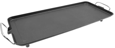 Barbacoa eléctrica, plancha eléctrica, regulador de temperatura ajustable y placa antiadherente con superficie para asar, adecuada para camping interior y exterior