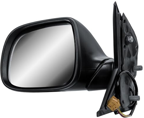 Passenger Left Side Wing Mirror N/S Electric and Heated Manual Folding Textured Back Cover for 2010 to 2015 VW Transporter T5
