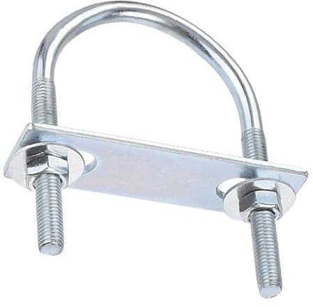 LEPEVNEY M8 Round U-Bolts, 60mm(2.76) Inner Width, 100mm Length Steel U-Bolts with Nuts Plates Washers For Building Vehicle and Ship Installations, 1 Sets M8*60 * 100