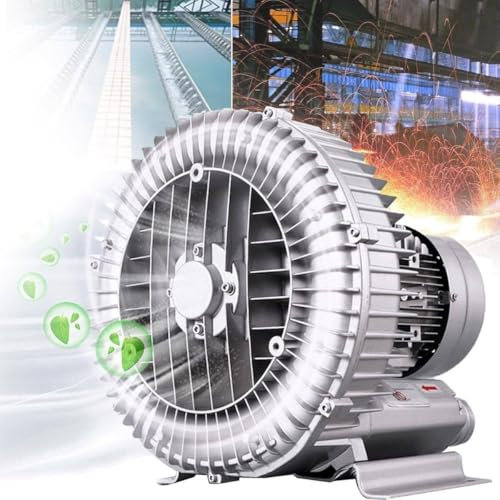 YMAOMAO Wirbelgebläse, Ringverdichter Für Fischteiche, 120 W – 2200 W Seitenkanalverdichter Regenerativer Verdichter Zum Luftblasen, Saugen, Abwasserbelüftung, Einphasige Wirbelgaspumpe,1100W/1.48HP