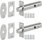 HANDLEZONE® 2 Pack Mortice Security Door Bolts, Extended 88mm Rack Bolt - Silver Nickel Plated