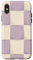Damier rose à carreaux rose pâle Coque pour iPhone X/XS