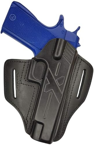 VlaMiTex U23 Leder Holster für Tanfoglio Witness 1911 Schnellziehholster schwarz
