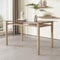 Table à Manger rectangulaire 110x65x74 cm, Plateau en Verre trempé, Table Basse de Loisirs, Design en rotin avec Grand Espace de Rangement pour Cuisines et salles à Manger Beige