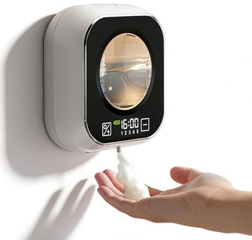 Seifenspender Automatisch, Seifenspender Wandbefestigung, Berührungslose Flüssigseifen, Mit Sensor, Wandmontage, 320ml, Ipx5 Wasserdicht, Elektrischer Für Bad, Küche & Büro, Weiß