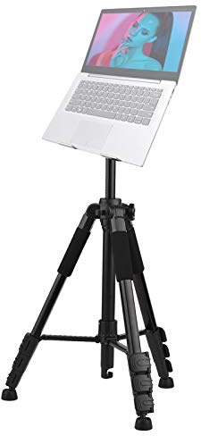 ACOGEDO Multifunctional Stand Tripod, Adjustable Height 19.6 to 58.6 Inch, Portable Laptop Tripod Stand with Plate, for Projector Laptop Tablet Music Sheet
