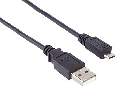 PremiumCord Cable de Conexión USB - Micro USB 5m, Macho a Macho, Cable de Datos de Alta Velocidad 480Mbit/s, 5 Pines, 2X Blindados, AWG28, Color Negro, 5m