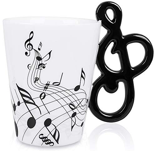 LanHong Kaffeetasse mit Musiknoten, 383 ml, perfektes Geschenk für Musiker und Liebhaber, Geburtstag &