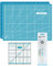 SEMPLIX Schneidematten Set (A4) Ideal für Näh-, Bastel- und Patchworkarbeiten, Schneideunterlage 30 x 22 cm, Rollschneider Super Mini 20 cm, Patchwork-Lineal 15 x 15 cm (türkis/Petrol)