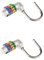 perfk Lot de 2 Cadran à Lettres Combinaison Cadenas Code de 4 Lettres Verrouillage pour Boîte, Casier
