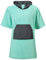 CelinaTex Happyfun Poncho kurz 52 x 85 cm Mint anthrazit Mikro-Flanell Badeponcho Mikrofaser Surfponcho Handtuch