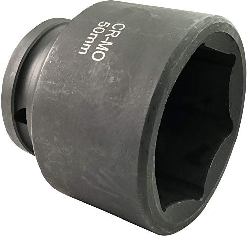 Aerzetix - C45058 - Douille à Percussion - Embout de Vissage - Courte - 3/4x50mm - pour Clé à Choc/Cliquet Manuelle/Pneumatique - Corps Cylindrique - Hexagonale/6 Pans Allen - en Acier CR-MO - Noir