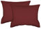 jilda-tex 2er Pack Zierkissenhülle Stone-Washed Renforce Lissabon 100% Bio-Baumwolle Knitterlook Stehsaum Bügelfrei Uni Leinen-Optik Bügelfrei GOTS Made in Green (Granatapfel, 2X 50 x 50 cm)