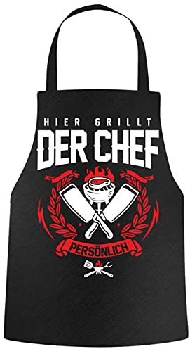Grillschürze Sprüche Hier grillt der Chef persönlich