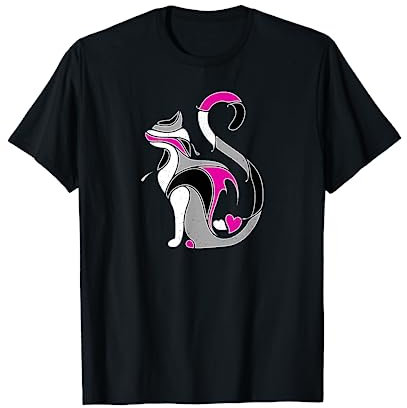 Asexuelle Katze Ace Pride Flagge Katzenliebhaber LGBT Gleichheit T-Shirt