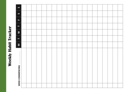 Weekly Habit Tracker: Undated 53 Week/One Year Habit Tracker Journal | A5 | Weekly Habits Planner Pad | Habit Tracking Notebook - Green