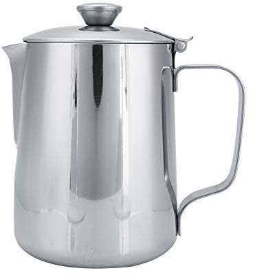 Stainless Steel Milk Frothing Jug, 600ml Capacity, Dripless Spout with Ergonomic Handle for Latte Art, Coffee, Espresso