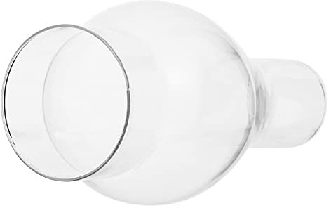 TOYANDONA Abat-jour en verre pour lampe à pétrole soufflé la main - de rechange kérosène, pétrole, cheminée Transparent 16X8X8CM
