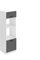 BELINI | Mikrowelle Schrank | Küchenschränke | Hochschrank Küche | Mikrowellenschrank 60 x 204 cm | Küchenbuffet mit 2 Türen und 2 Regalen | Kommode | Küchenregal | Silber matt