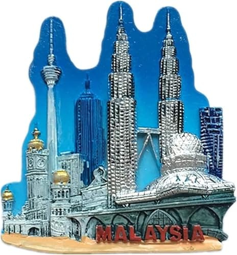 Petronas Twin Towers Kuala Lumpur Malaysia Asia Magnet Fridge Refrigerator Magnet Decoration Sticker Souvenir Resin Crafts Kitchen Whiteboard
