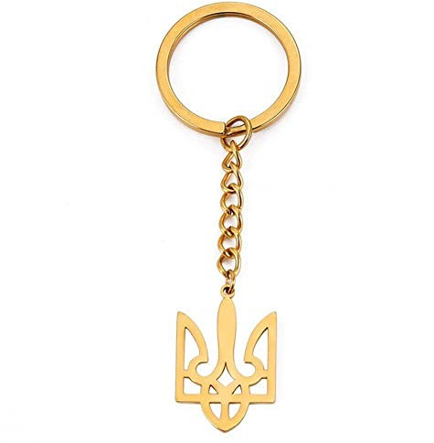 bopely Ukraine National Emblem Keychains Ukrainisches Symbol Key Halter Bag Charms Car Schlüsselanhänger Für Geldbörse Handtasche Dekoration