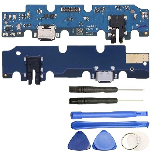 iReplaceParts Charging Port For Samsung Galaxy Tab A7 Lite T220 T225 Dock Connector Headphone Jack Replacement With Lower Microphone and Tool Kit