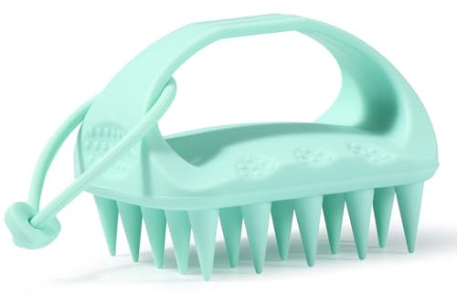 Vinabo Massaggiatore Cuoio Capelluto Silicone Morbido, Spazzola per Shampoo Capelli, Stimola la Crescita dei Capelli, Spazzola Cuoio Capelluto per Massaggio della Testa - Verde