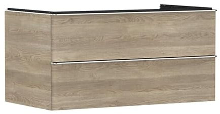 hansgrohe Xelu Q Waschtischunterschrank, 980x550, 2 Schubkästen, für Konsolen mit Aufsatzwaschtisch, 540, Farbe: Möbel Eiche Natur/Griff Chrom