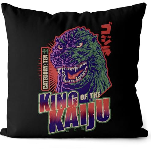 style3 King Kaiju Kissen mit Füllung 40cm Baumwolle Japan Monster Nippon Tokio Tokyo