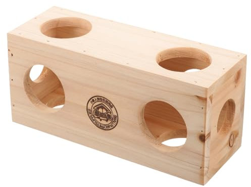 DOITOOL Multifunktionaler Hamsterhaus-Tunnel Einfach Zu Installierendes Versteck Aus Holz Keine Grate Für Meerschweinchen
