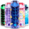 Fringoo - 650ml Kids Water Bottle - Carry Handle 100% Leakproof & BPA Free Tritan Silicon Straw - Secure Flip Lock Lid, Blue Navy Doodles Design