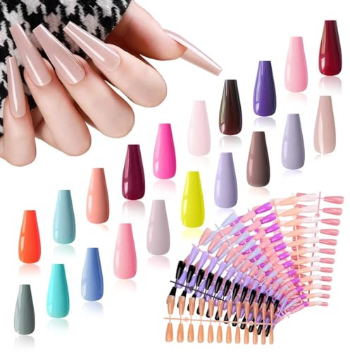 KSJEHW 480 Pièces Capsule Americaine Ongle Amande, 12 Tailles Clair Mat Court Tips Kit Faux Ongles Transparent, Pose pour Les Extensions Bricolage Nail Art