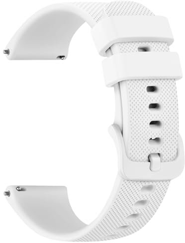 Vancle Silikon Uhrenarmband 18mm für Herren und Damen - Schnellverschluss Ersatzband für Armbanduhren (Weiß)