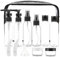 Travel Size Bottles for Toiletries 13 Pack 2oz TSA Approved Toiletry Bottles Leak Proof Travel Kit for Women Men TSA Clear Toiletry Bag Shampoo Lotion Skincare Cosmetic Container (Black)