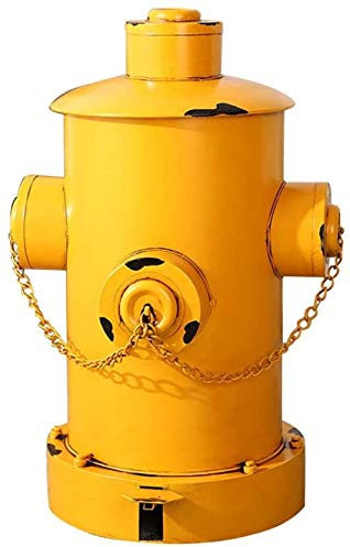 WYRMB Poubelle Rétro Décorative Bouche D'incendie Forme Fer Art Café Poubelle Jardin Terrasse Poubelle Décorative De Nombreuses Couleurs Sont Disponibles ， Jaune