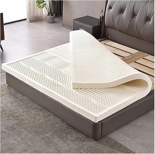 GWWBD Matratzenauflage aus 100 % Naturlatex, volle Größe, langlebig und nicht leicht zu falten, Latex-Matratzenauflage, Naturlatex-Matratze, Größe: 180 x 200 cm, Farbe: 10,2 cm