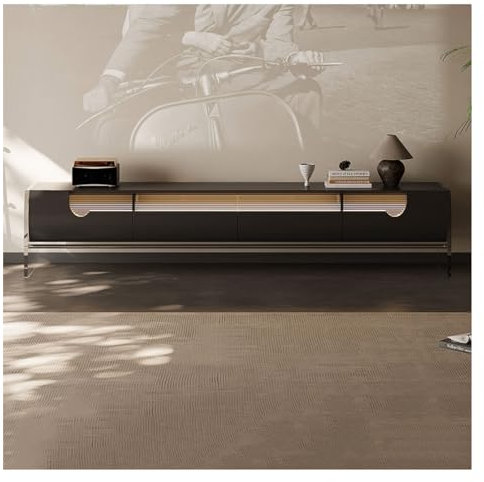 Banc TV Support TV Flottant de 78,7 Pouces, Centre multimédia de Divertissement Mural Flottant, Meuble TV Haute Brillance avec Rangement for Usage Domestique Meuble TV