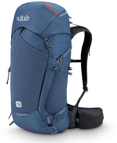 Rab Protium Leichter Rucksack - Bequemer Tagesrucksack zum Wandern & Trekking, Tempest Blau, 35-Liter (Back Length - Medium/Large)