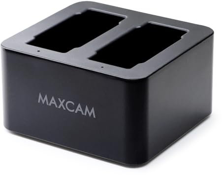 MAXCAM Cargador de batería Dual con Cable USB Tipo C para GoPro Hero 13 Black Enduro