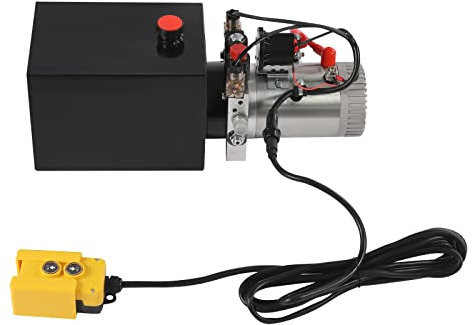 OUKANING Groupe hydraulique 6L/8L/19L 12V Groupe hydraulique Pompe hydraulique 16 MPa 3000 W Pompe hydraulique à action simple pour ascenseurs, chariots élévateurs (7,57 L/8Qt)