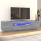 HOMTAKIE Meuble TV avec lumières LED Sonoma Gris 160x35x40 cm