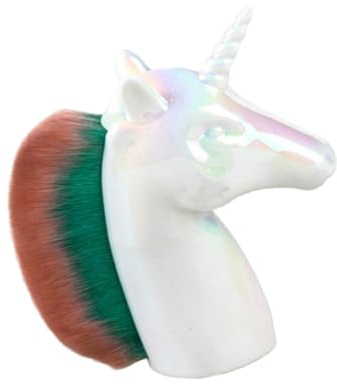 LIFKOME Einhorn Make up Pinsel Klein Mit Griff Weicher Beauty Pinsel Für Losen Puder Kosmetik Tool Für Frauen Und Mädchen Tragbar Und Praktisch