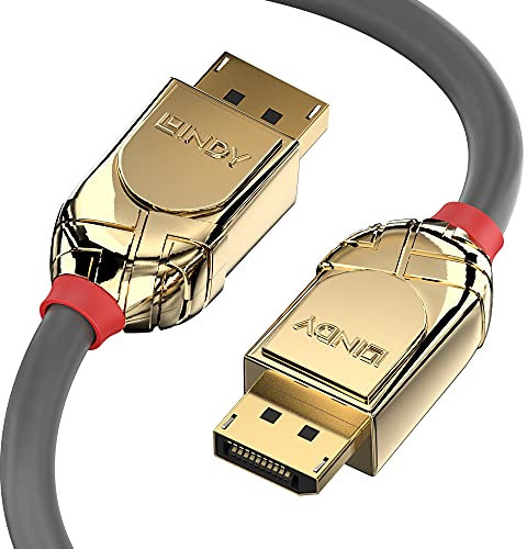 LINDY 36293 3m DisplayPort 1.4 Kabel, Gold Line