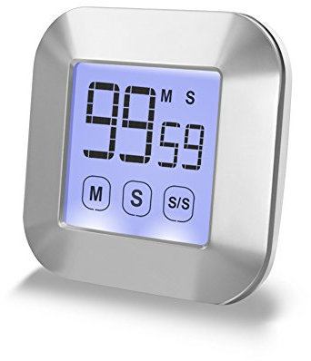 Minuteur de cuisine CEEBON avec écran tactile - Compte et décompte avec alarme puissante - Rétro-éclairage magnétique à l'arrière