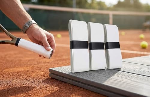 Kellago Griffbänder Weiß 3 Stück für Tennis Paddel Badminton Squash | Langlebig, Profi