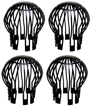 Pack of 4 Plastic Gutter Guards - Keeps Gutter downpipes Clear of blockages from Leaves, Moss, muck, mud, Balls and Other Debris - Flexible and Super