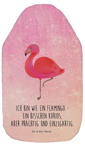 Mr. & Mrs. Panda Wärmflasche Flamingo Classic - Geschenk, stolz, Kleine Wärmflasche, einzigartig, Tochter, ich, Geschwister, Freundinnen,