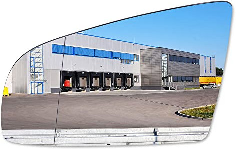 ATEC Germany 1x cristal del espejo retrovisor exterior izquierdo calefactado cristal del espejo retrovisor lateral asférico Compatible con Audi A3, A4 B6, A4 B7 (8EC) (8ED) (8HE), A6 C6 (4F2)(4F5)